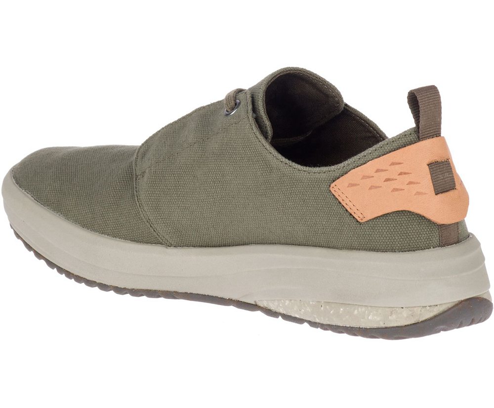 Merrell Sneakers Herre - Gridway Lærred - Olivengrøn - DNT530687